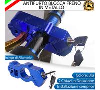 ANTIFURTO BLOCCA LEVA FRENO BLOCCAFRENO IN METALLO BLU PER HONDA BLACK WIDOW