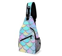 Antifurto Borsello A Tracolla Beautiful Fish Fish Scale Borsa Sul Petto Moda,Multiuso Borsa Pettorale per Viaggio Donna Uomo