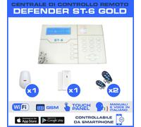 ANTIFURTO CASA CENTRALE WIRELESS COMBINATORE GSM TOUCH DEFENDER ST6 GOLD