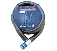 ANTIFURTO CATENA LUCCHETTO MOTO SCOOTER BICI ROCCOB4 Ø22 150cm ANTITAGLIO GUAINA