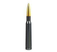 Antifurto Gunmetal Oro Punta 50 Caliber Pallottola Corto Antenna Per 90 06 GMC