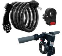Antifurto per Scooter Elettrico e Bicicletta - 120 x 12 mm, Con Cavo in Acciaio da 12 Tacchi e Codice Intelligente a 4 Cifre - per Moto