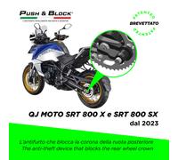 ANTIFURTO PUSH&BLOCK BLOCCARUOTA per SRT 800 X dal 2023 e SRT 800 SX dal 2024