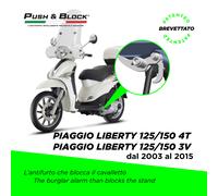 Antifurto Push&Block per scooter Piaggio Blocca cavalletto LIBERTY I GET