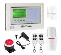 ANTIFURTO SISTEMA ALLARME WIRELESS KIT COMBINATORE TELEFONICO GSM SMS SENSORE