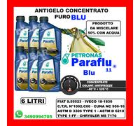 ANTIGELO BLU CONCENTRATO PETRONAS PARAFLU 11 CTR N°1002.C00 CUNA NC 956-16 6LT
