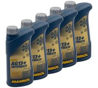 Antigelo Concentrato MANNOL AG13+ -40°C 5x 1 Litro Giallo