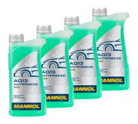 Antigelo MANNOL Hightec 4x 1 Litro Miscela Pronta -40°C Verde
