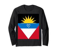 Antigua e Barbuda Bandiera Cittadini Cuore Orgoglioso Giornata Nazionale Maglia a Manica