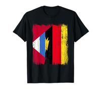Antigua e Barbuda Germania Mezza Bandiera Maglietta