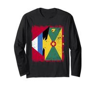Antigua e Barbuda Grenada Mezza Bandiera Barbudan Grenadian Maglia a Manica