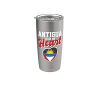 Antigua è nel mio cuore Viaggio di vacanza orgoglioso di Antiguan Traveler Bicchiere termico in acciaio inox doppia parete