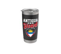 Antigua è nel mio cuore Viaggio di vacanza orgoglioso di Antiguan Traveler Bicchiere termico in acciaio inox doppia parete