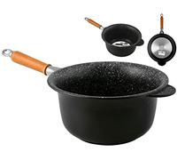 ANTIK ANK610C26 Paiolo, Cm 26, Linea Nera con Manico Smontabile