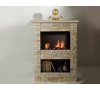 ANTIK STONE PORTAL - Biocamino freestanding da pavimento caminetto a bioetanolo