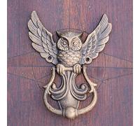 antikas - Alta Qualità porta battente gufo battente casa porte in ghisa in bronzo antico dipinto