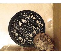 Antikas - Griglia rotonda come griglia per camino e decorazione da parete per muro da giardino Mandala 28 cm