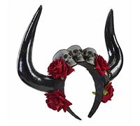 Antilope - Corna da diavolo per Halloween, copricapo gotico con teschio per il giorno dei morti, corna di Halloween