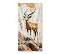 Antilope di montagna, striscioni decorativi, scena artistica della natura, decorazione per la casa, decorazione da parete stagionale per interni ed esterni, 91 x 183 cm
