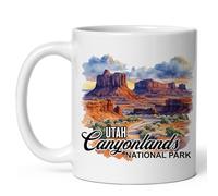 Antimacchia Mug Personalizzata Canyonlands National Park Utah Personalizzata Tazza Regalo Festa dei Nonni 330ML per Sala da Pranzo/Café,Festa della Mamma,Scuola,Compleanno