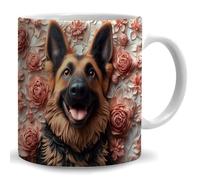 Antimacchia Tazza Pensionata Shepherd German Durevole Tazza Regalo San Valentino 330ML per Festa dei Nonni,Festa della Mamma,Lavoro,Regali per Pensionati