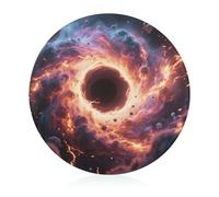 Antimatter Nebulosa Black Hole robusto tagliere resistente ai graffi, tagliere portatile, tagliere rotondo in vetro per cucina all'aperto picnic 20 cm