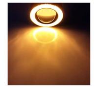 Antinebbia Anteriore 2,5 Pollici Angel Eyes Halo Ring 12v Auto Modificata Faro Lampadina Proiettore LED COB Auto DRL Fendinebbia Lampada Fendinebbia Anteriore(Yellow-1pc)