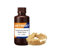 Antinsky Resina per modelli dentali temporanei per stampante DLP LCD 3D Resina 405nm Alta precisione Elevata durezza Tempo di indurimento rapido Denti Aspetto strutturato Colore dei denti A3 500g