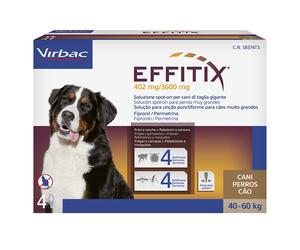 ANTIPARASSITARIO 'EFFITIX' 'Cane Extra Large' da 40 a 60 kg - 4 pipette ml 6,6