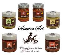 Antipasti Pesto Selezione (6 vasi da 200g) - Raccolti a mano Carciofi sott'olio, Pomodorini Ciliegino sott'olio, Trito di Pomodoro Secco, Crema Carciofi, Caponata Siciliana - € 39,90