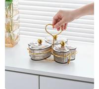 Antipastiera con Supporto Decorativo Ciotola a Tre Scomparti Elegante