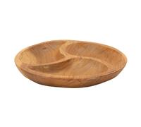 Antipastiera tre scomparti in teak riciclato, realizzato a mano Dimensioni Ø 25,5X3 cm - 0,6 kg Colore legno con venature marrone
