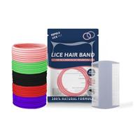 Antipidocchi Elastici per Capelli Bambina,Elastici Colorati Anti-pidocchi per Capelli con Pettine a Denti Extra Sottili,Sicuro e Salutare,Prevenzione e Trattamento dei Pidocchi,60 pezzi