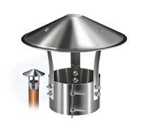 Antipioggia per Comignolo,Copertura per Camino Inox,110/125/150mm Tappo per Cappa Camino,Tappo di Sfiato per Tetto per Condotti di Stufe E Caminetti(90 mm/3.54in)