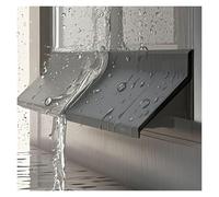 antipioggia per finestre Parapioggia autoadesivo per finestre, Gomma Copertura deviatrice per davanzale, Esterno Barriera d'acqua per davanzale, Ritagliabile(W 5.5cm/2.2",L 1.5m/4.9ft)