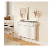 Antipolvere Antifumo Mensola Sopra Mensola Sopra Termosifone, Copricalorifero Bianco Ottimizza lo Spazio per Appartamenti, Ripostiglio e Decorazione(White,15.75in/40cm)