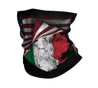 Antipolvere Bandana,America And Italy Italian Flag Vintage,Scaldacollo Traspirante Headwrap per Yoga Escursionismo Motocicletta 26X30cm