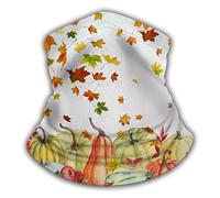 Antipolvere Bandana, Ghetta da Collo Autumn Thanksgiving Pumpkin Falling Leaves Durevole Sciarpa a Tubo per Estivo attività Donna