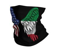 Antipolvere Sciarpa al Collo,America And Italy Italian Flag Wing,Ghetta Lavabile Headwrap per Motocicletta Estivo Pesca 26X30cm