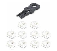 StarTech.com Blocco per porte RJ45, 10 pezzi con chiave, blocco porte/copertura antipolvere per porte Ethernet/LAN