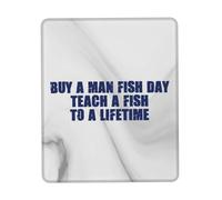 Antipolvere Tampone per Mouse, Buy a Man Fish Day Teach a Fish to a Lifetime Tappetino per Il Mouse Lavabile Gaming Mousepad per Casa Computer Ufficio
