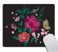 Antipolvere Tappetino per Il Mouse Colorful Trend Flower Pattern Butterfly Gaming Mousepad Tappetino per Mouse 25x30cm per Casa,PC,Computer