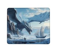 Antipolvere Tappetino per Il Mouse Dragon Fly Dinosaur Cool Animal Mountain Sea Gaming Mousepad Tappetini Mouse 25x30cm per Computer,Ufficio,Laptop