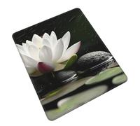 Antipolvere Tappetino per Il Mouse, Flower And Zen Stones, Confortevole Tappetino per Mouse, Mousepads, 25X30cm, Ufficio, Casa, PC