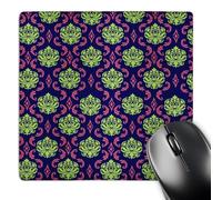 Antipolvere Tappetino per Il Mouse Hot Pink And Lime Green Damask Pattern 25X30Cm, Tampone per Mouse Multifunzionale Gaming Mousepad per Computer Ufficio Pc