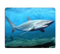 Antipolvere Tappetino per Il Mouse Shark Gaming Big Great White Shark Deep Ocean Gaming Mousepad Tappetini Mouse 25x30cm per Computer,Laptop,PC