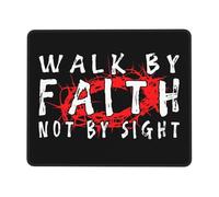 Antipolvere Tappetino per Il Mouse, We Walk By Faith Not By Sight, antisfilacciamento Tampone per Mouse, Gaming Mousepad, 25X30cm, Notebook, PC, Casa