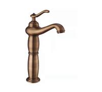 Antique Bathroom Faucet with Hot and Cold Water Mixing Feature.