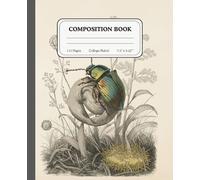 Antique Beetle Notebook | College Ruled Journal | Vintage Engraving Style Composition Book: Elegant Scientific Engraving Cover | Great for Writers, Artists & Nature Lovers