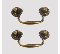 Antique brass Tradizionale Cigno Goccia Cassetto Armadietto Porta pull handle